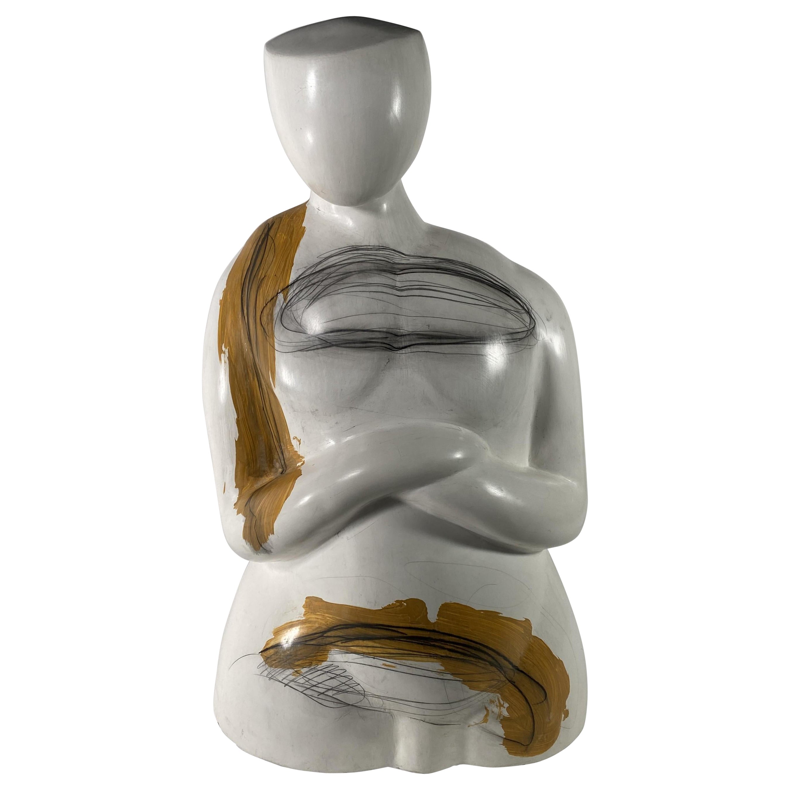 Yuri Zatarain Mexican Contemporary Ceramic Mixed Media Figural Sculpture