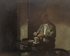 YURIY ORLOV (1957-) interesting Russian ORIGINAL oil painting INTERIOR PORTRAIT