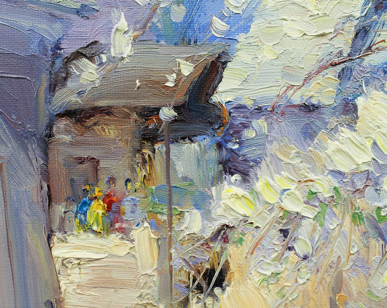 Art contemporain russe par Yurriy Demiyanov - Cerisier - Painting de Yuriy Demiyanov