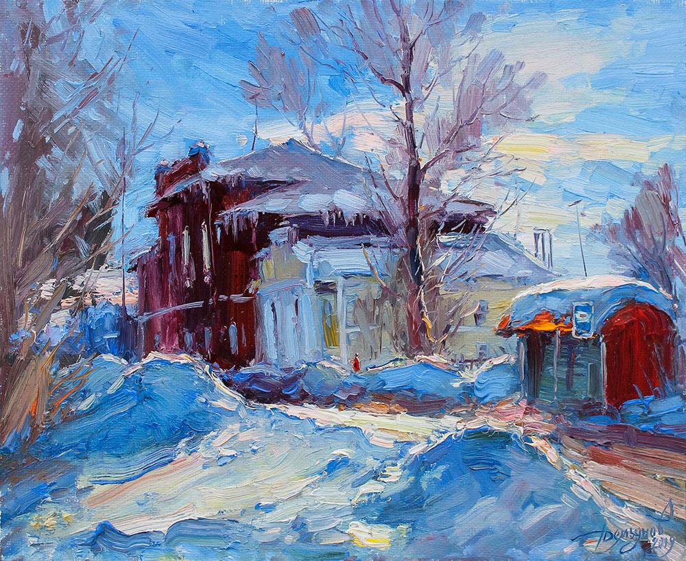 Russian Contemporary Art by Yuriy Demiyanov - The Sun in the Snowdrifts