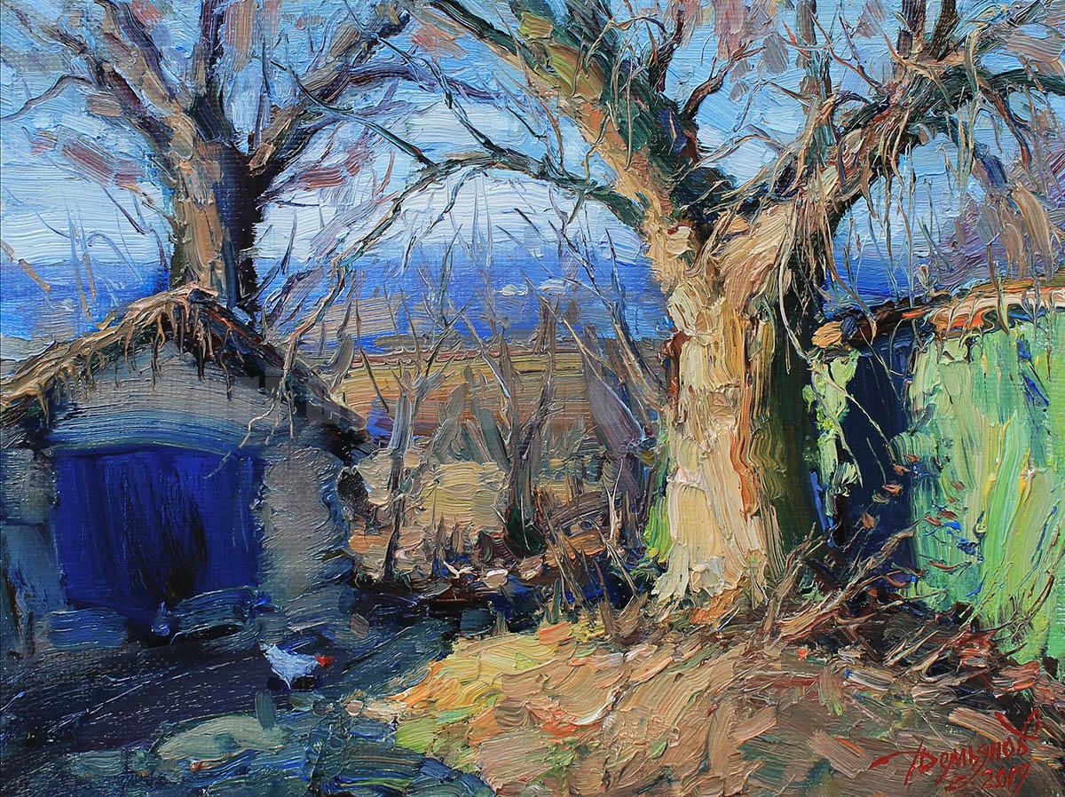 Arte contemporáneo ruso de Yuriy Demiyanov - Noviembre soleado en venta 3