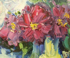 Arte contemporáneo ruso de Yuriy Demiyanov - Peonías y albaricoques