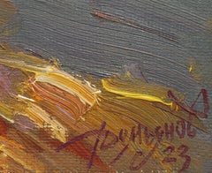 Art contemporain russe de Yuriy Demiyanov - Phloxes sur Rouge