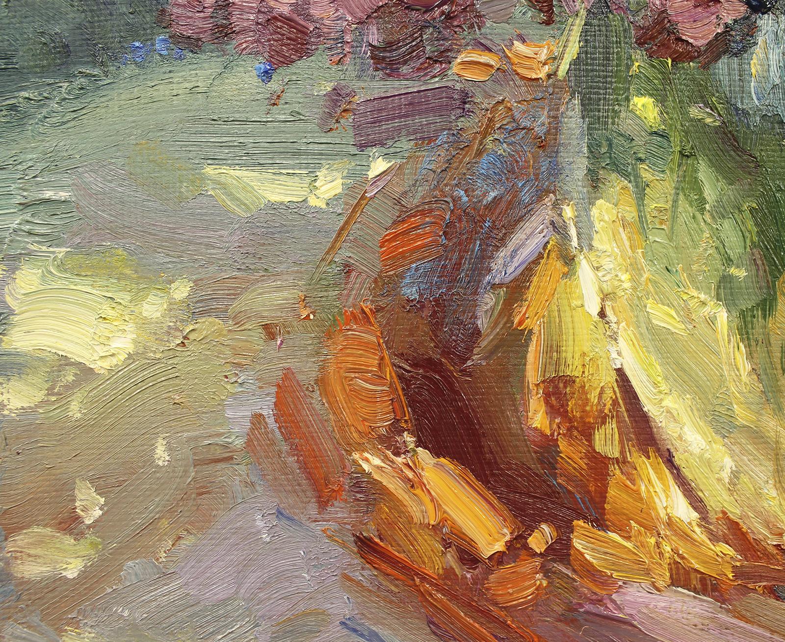 Russian Contemporary Art by Yuriy Demiyanov - Phloxes sur Rouge For Sale 3