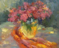 Arte contemporáneo ruso de Yuriy Demiyanov - Phloxes sur Rouge