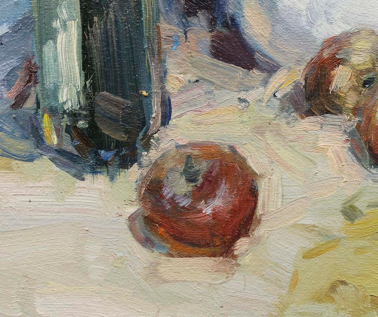 Arte contemporáneo ruso de Yuriy Demiyanov - Naturaleza muerta con lirios en venta 2