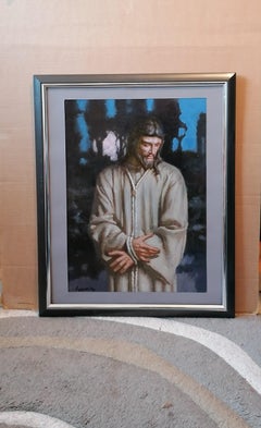 Christ, Original Realist Painting, Oil on Hardboard, 2015