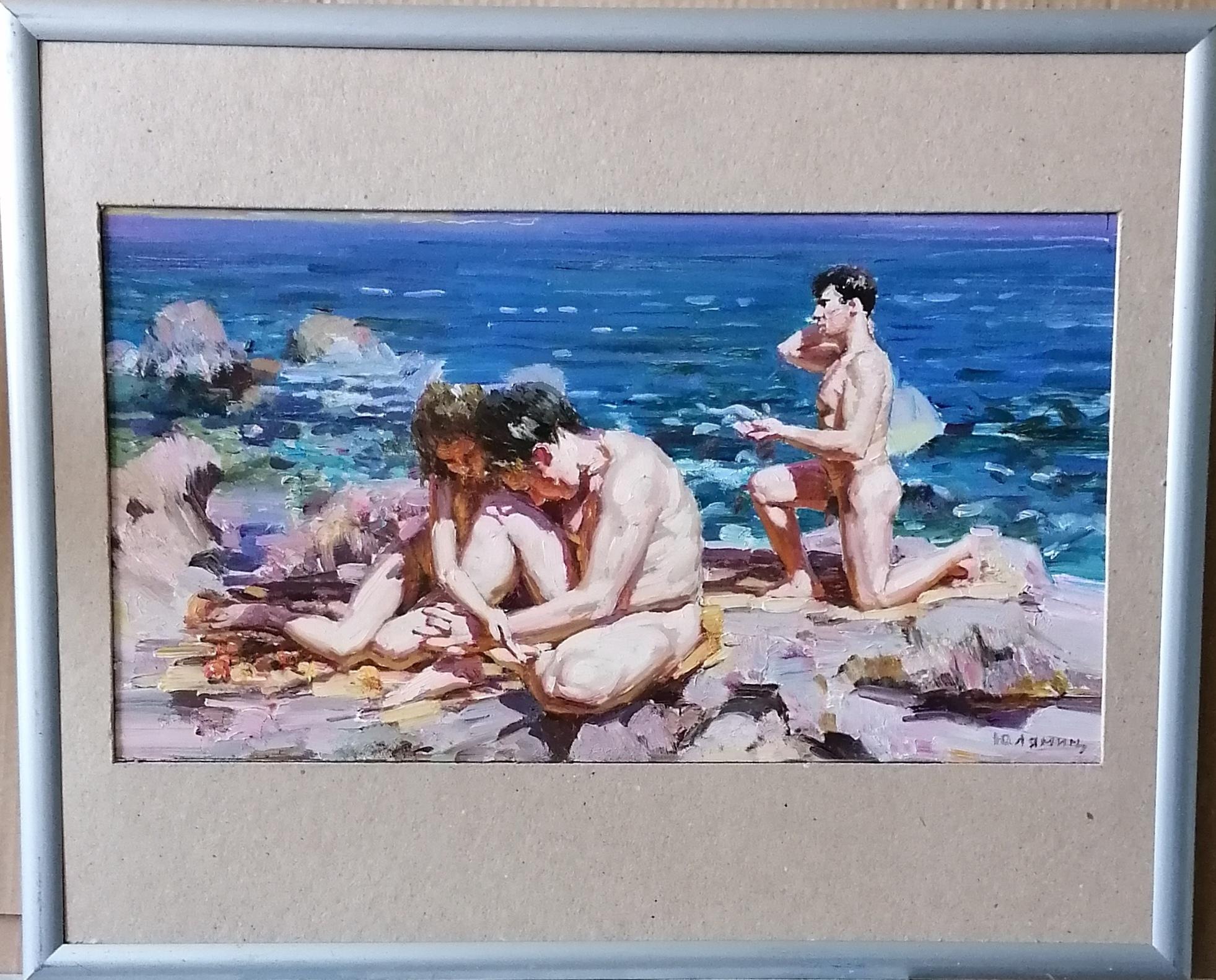 "On the shore"