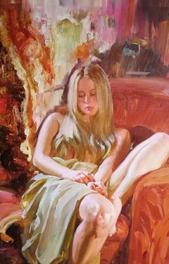 Vacation, Realist Portrait Painting, Oil on Canvas, 2016