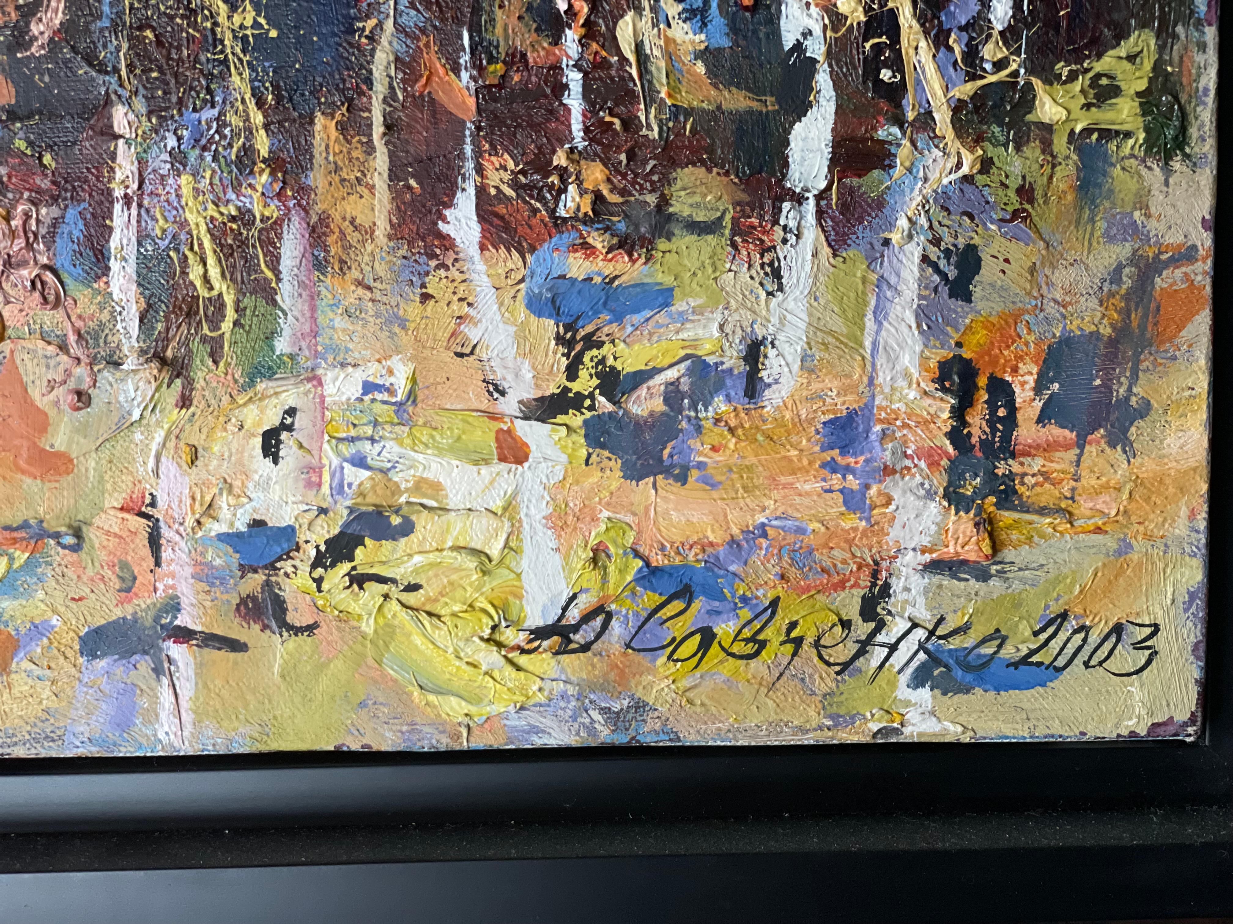 Goldener Herbst – Painting von Yuriy Savchenko