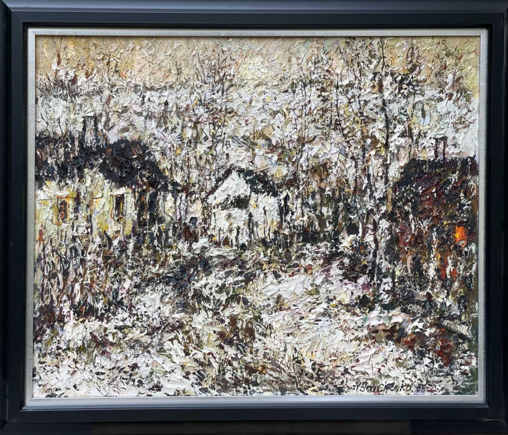 Yuriy Savchenko Landscape Painting – Der Wintertag