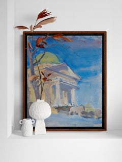 Manor - 21st Century Contemporary Oil Winter Landscape Painting