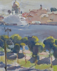 Summer In the City - 21st Century Contemporary Oil Urban Painting