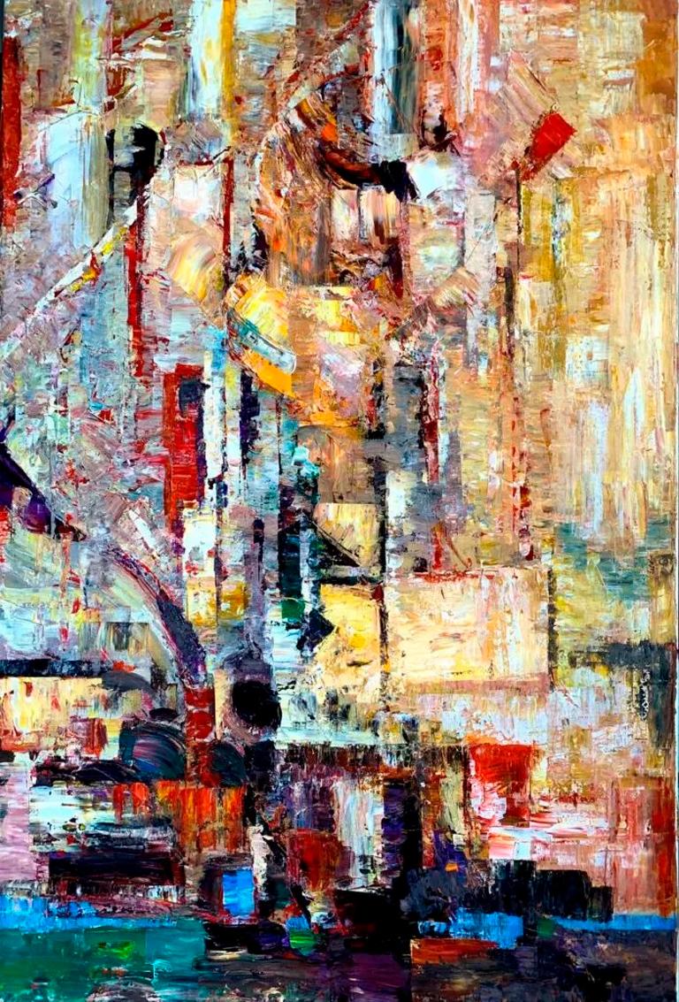Abstract Painting di Yuriy Vatkin - "Città d'oro"