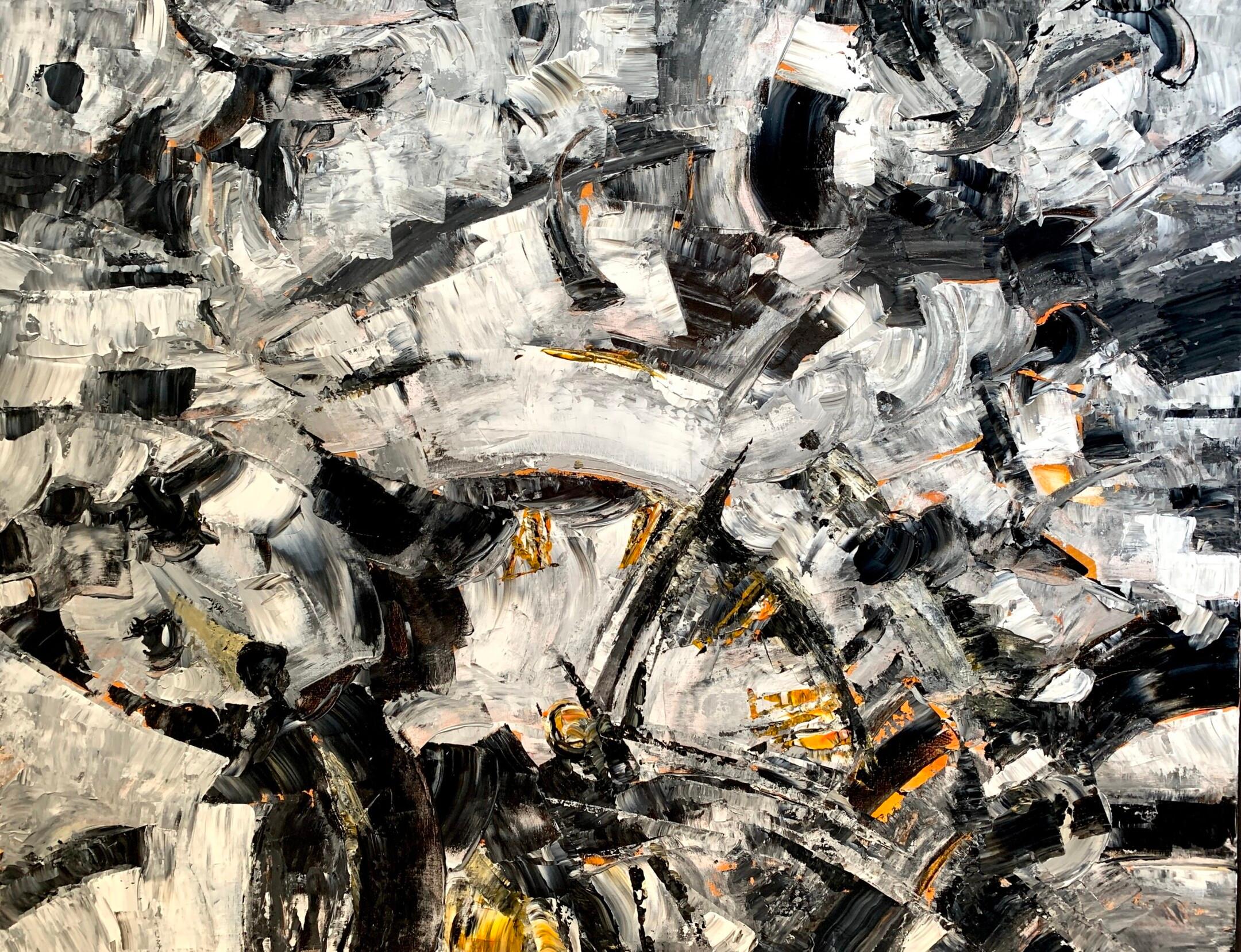 Yuriy Vatkin Abstract Painting - "Lost time"