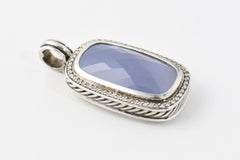 Yurman Chalcedony and Diamond Sterling Silver Pendant