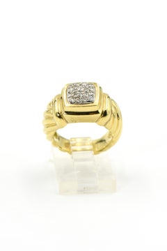 Bague câble David Yurman en or et diamants