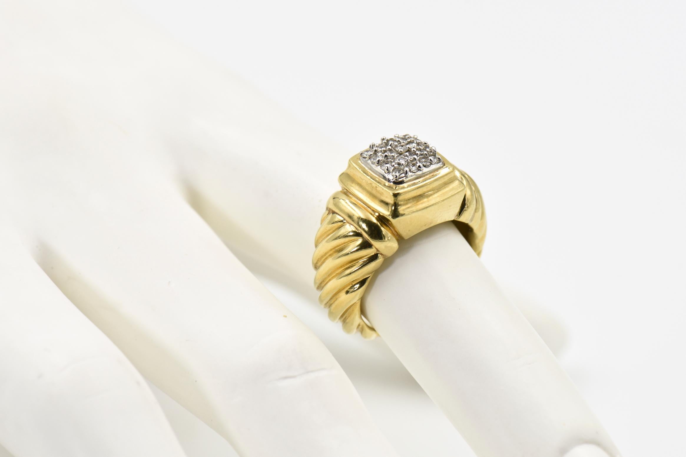 Yurman Diamant-Gold-Kabelbandring im Angebot 2
