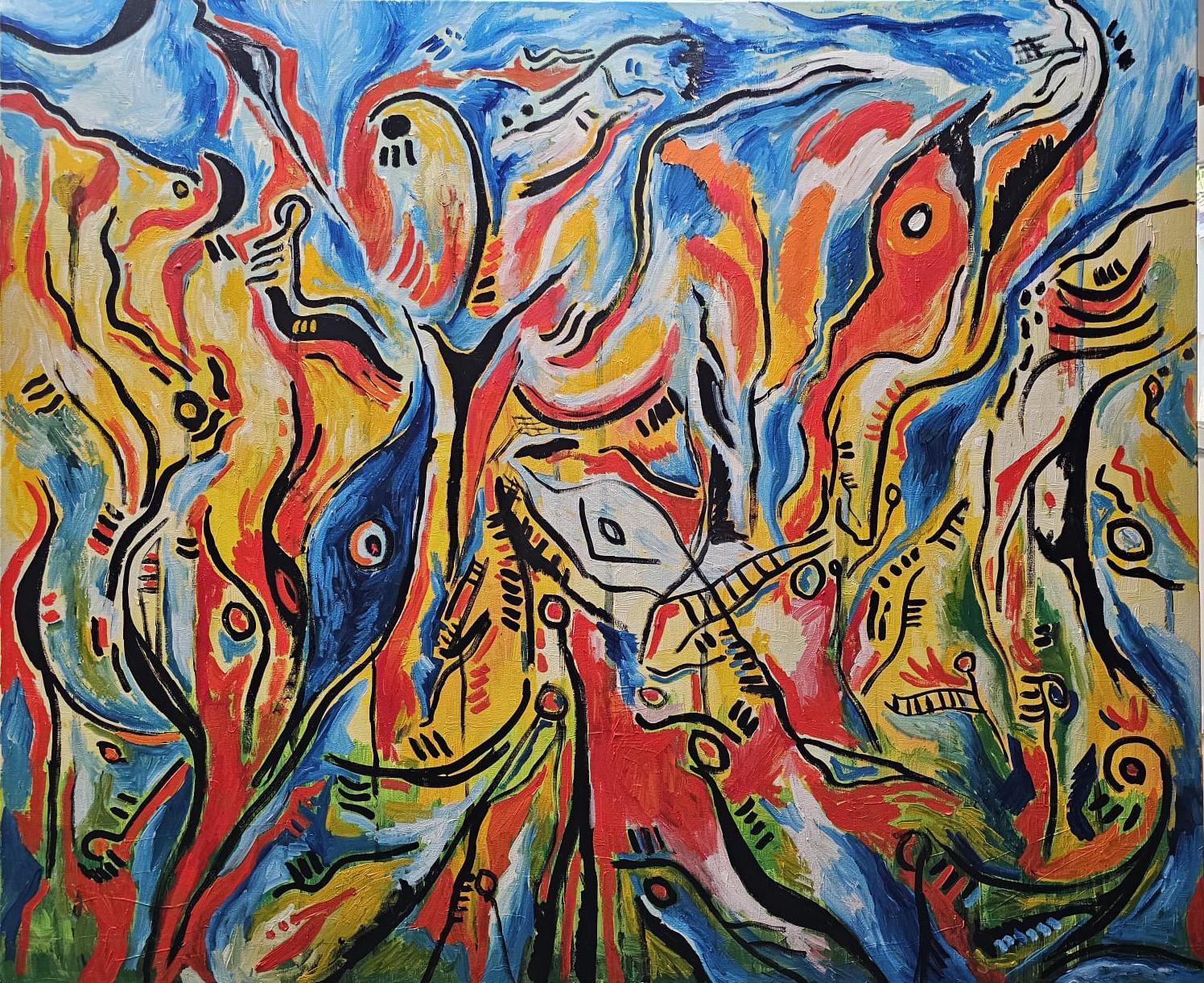 Yuroz Abstract Painting - Joy of Sound