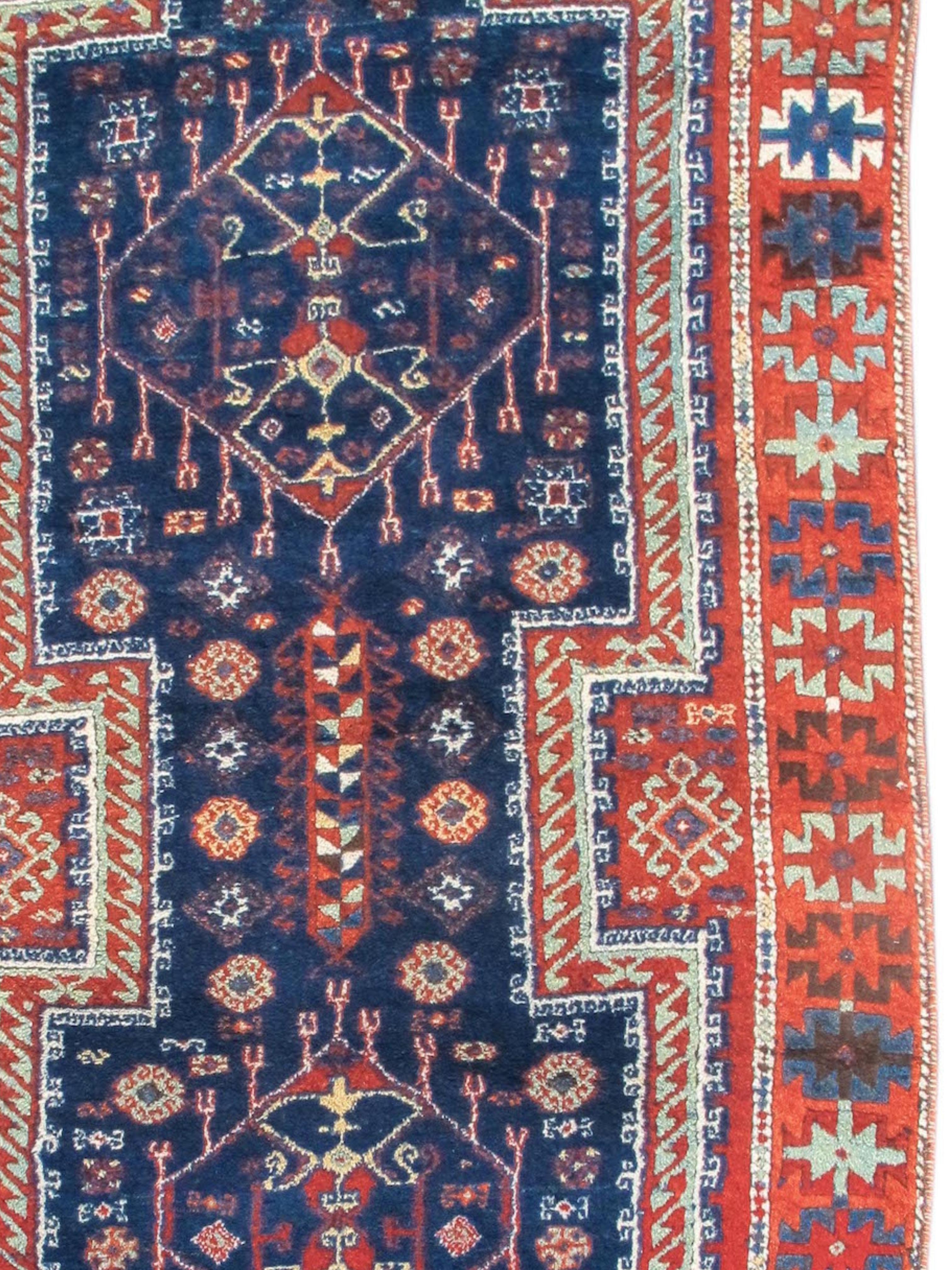 Yuruk Long Rug, 19th Century

This Kurdish rug from southeast Anatolia combines soft lustrous wool with bold geometric drawing and vivid natural color. Until recently, this weaving group was refereed to as ‘Yoruk,’ meaning ‘wanderer’ or ‘nomad’ in