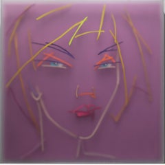 Acrilico, Wood, Plexiglas Titolo "Look#1" 24 x 24
