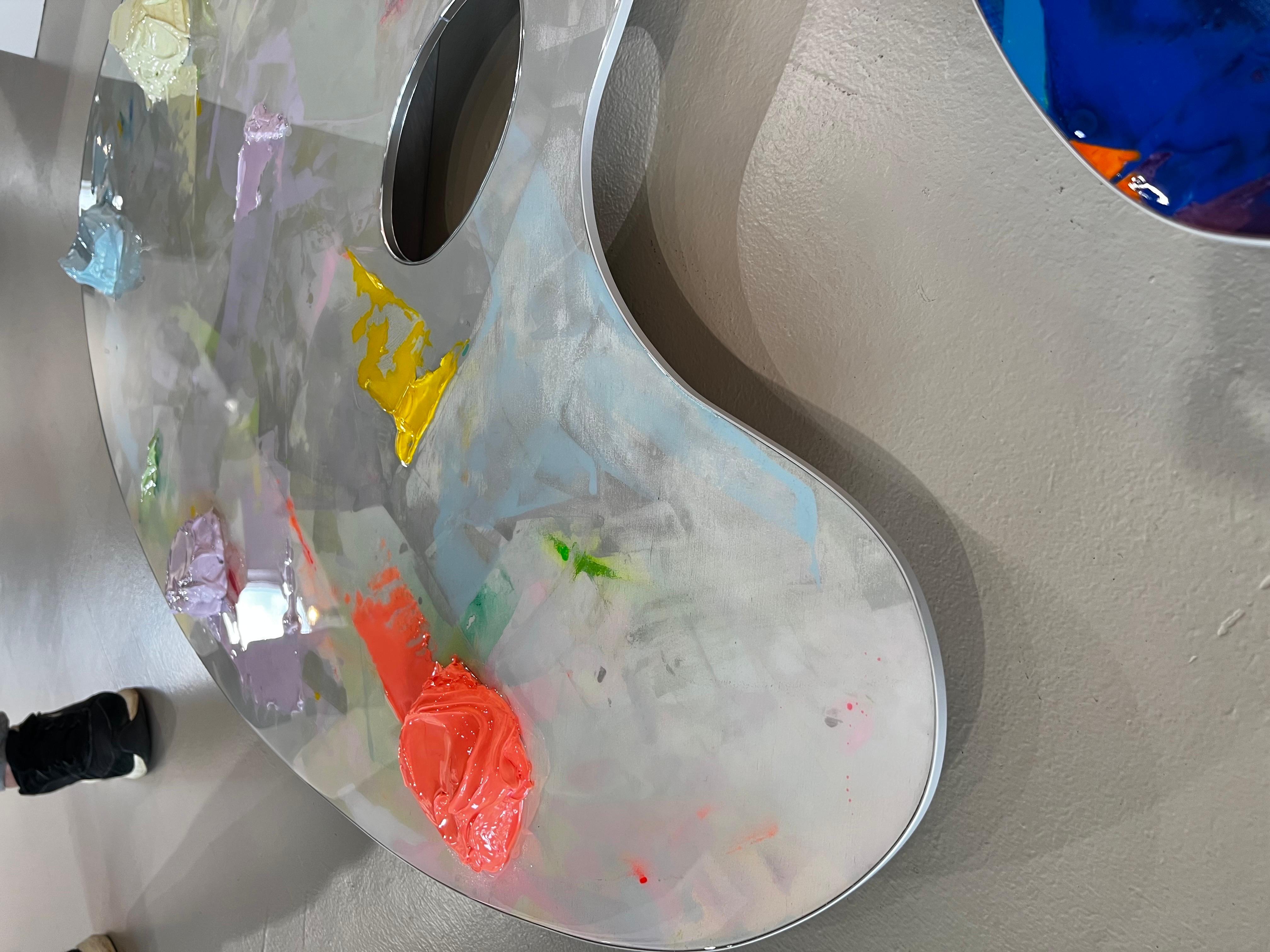 Dietro le quinte Palette #6 Soft - Abstract Painting Marrone di Yury Darashkevich