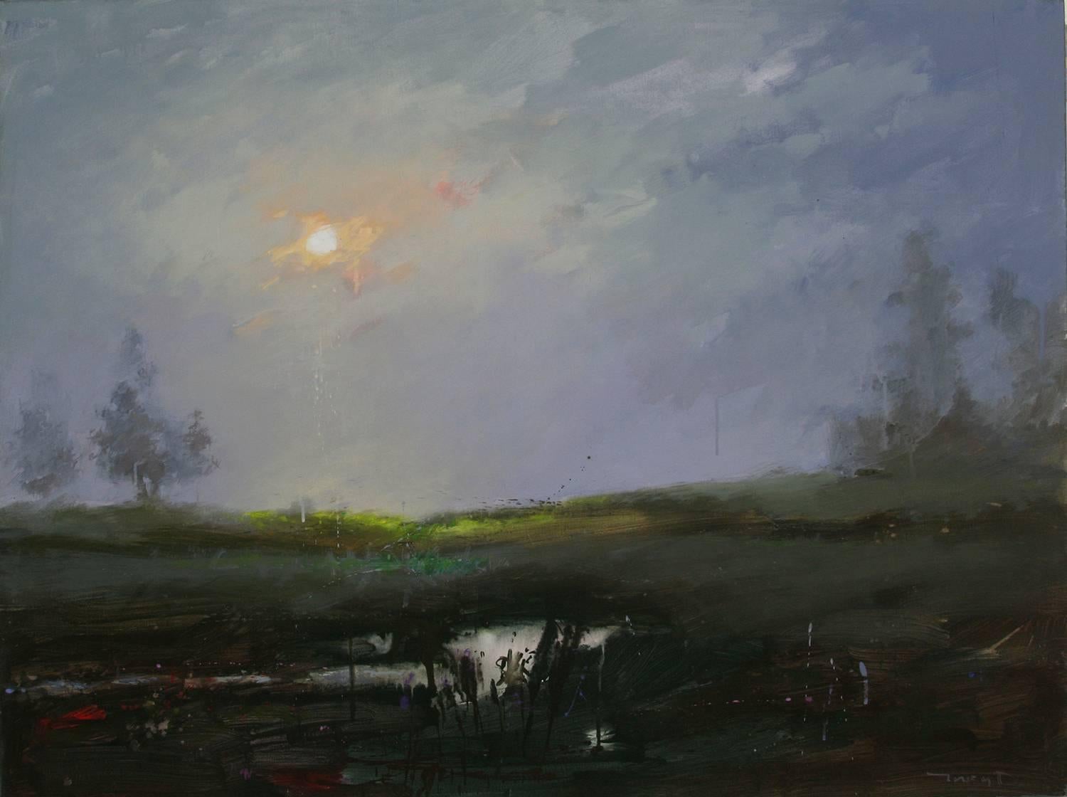 Yury Darashkevich Landscape Painting - Drops of Sun Landscape 