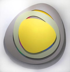 “Stellar Waves n. 8” Dipinto in acrilico su legno, assemblaggio (48 x 48)