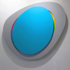 “Stellar Waves #9” Acrylic on Wood Assemblage Painting ( 48 x 48 )
