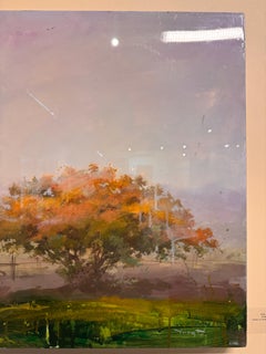 En attendant le soleil : Peinture de paysage abstrait