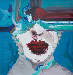 The world in glasses, 130x130 cm, canvas, acrylic