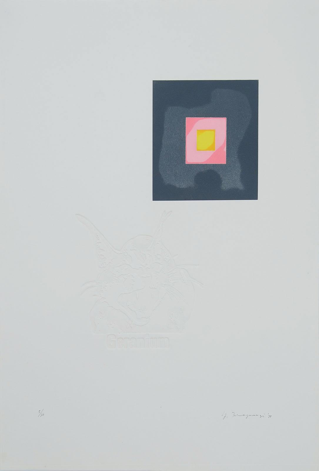 Yutaka Takayanagi Abstract Print - Geranium