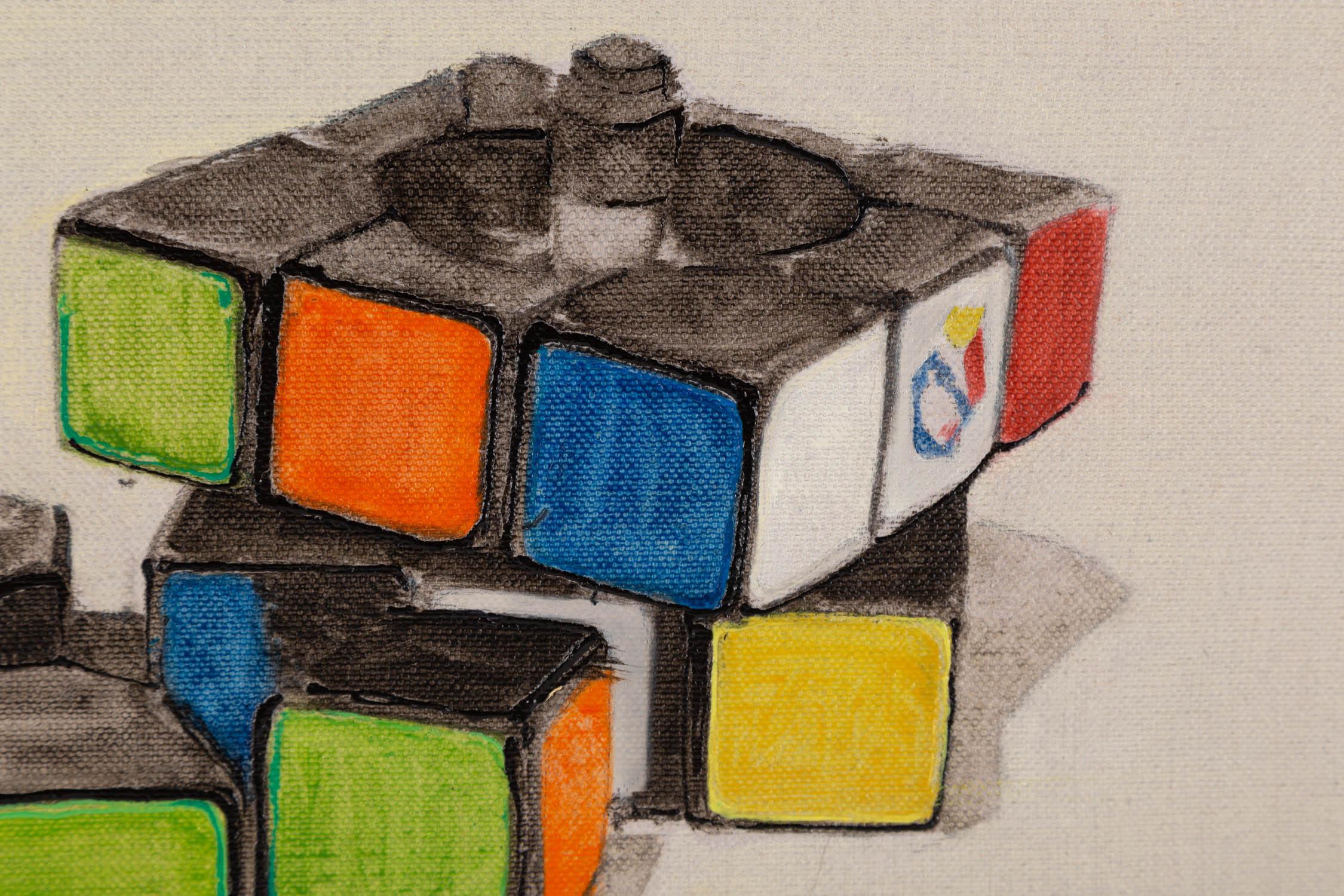 Yutong Zhao Stillleben Original Mixed Media „Der Rubin ist zerbrochen“ im Angebot 6