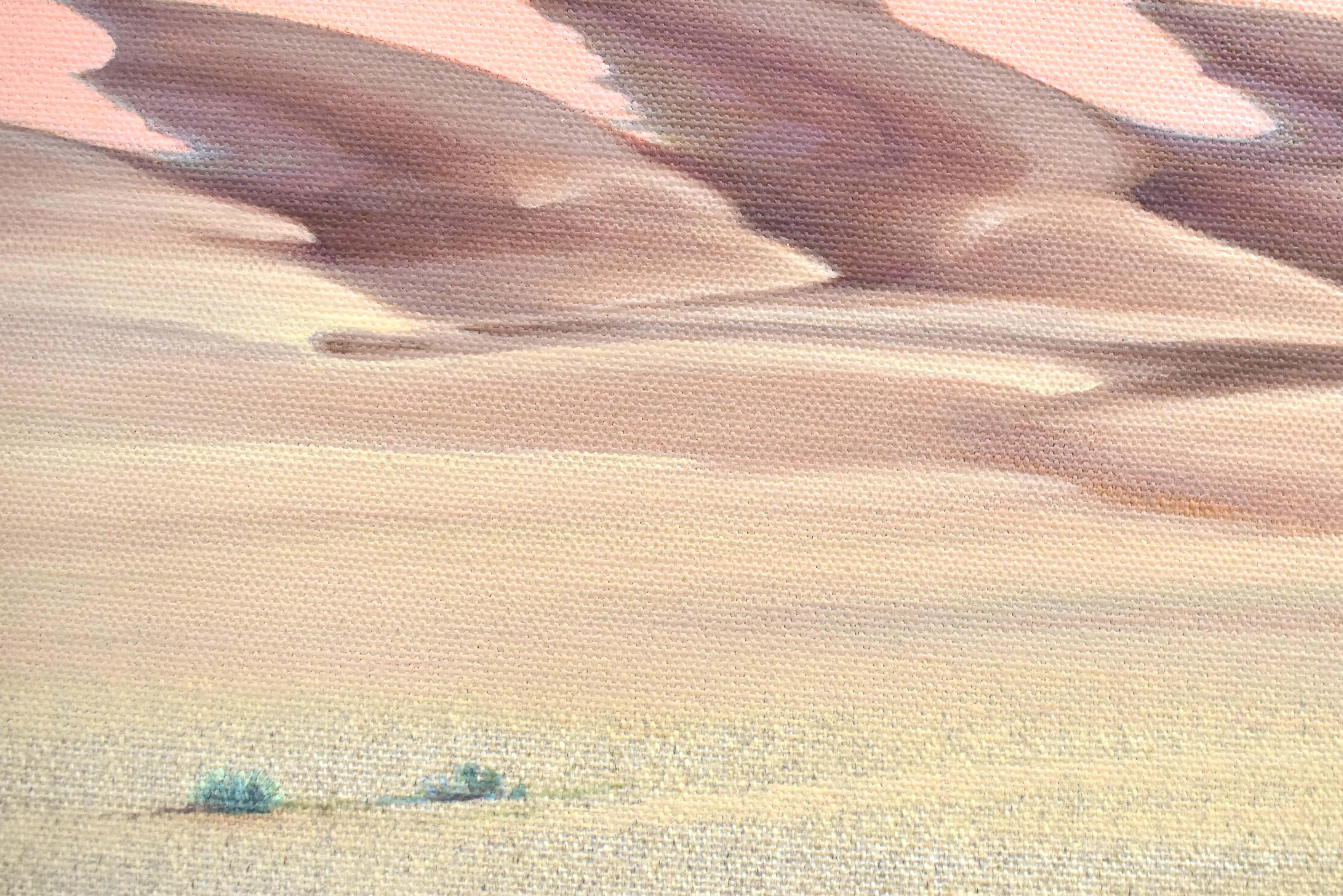 Curling Sand. Landscape Painting. Sunset. Minimalism. Beach. Sand. Horizon - Contemporary Mixed Media Art by Yuttana Chompupuen