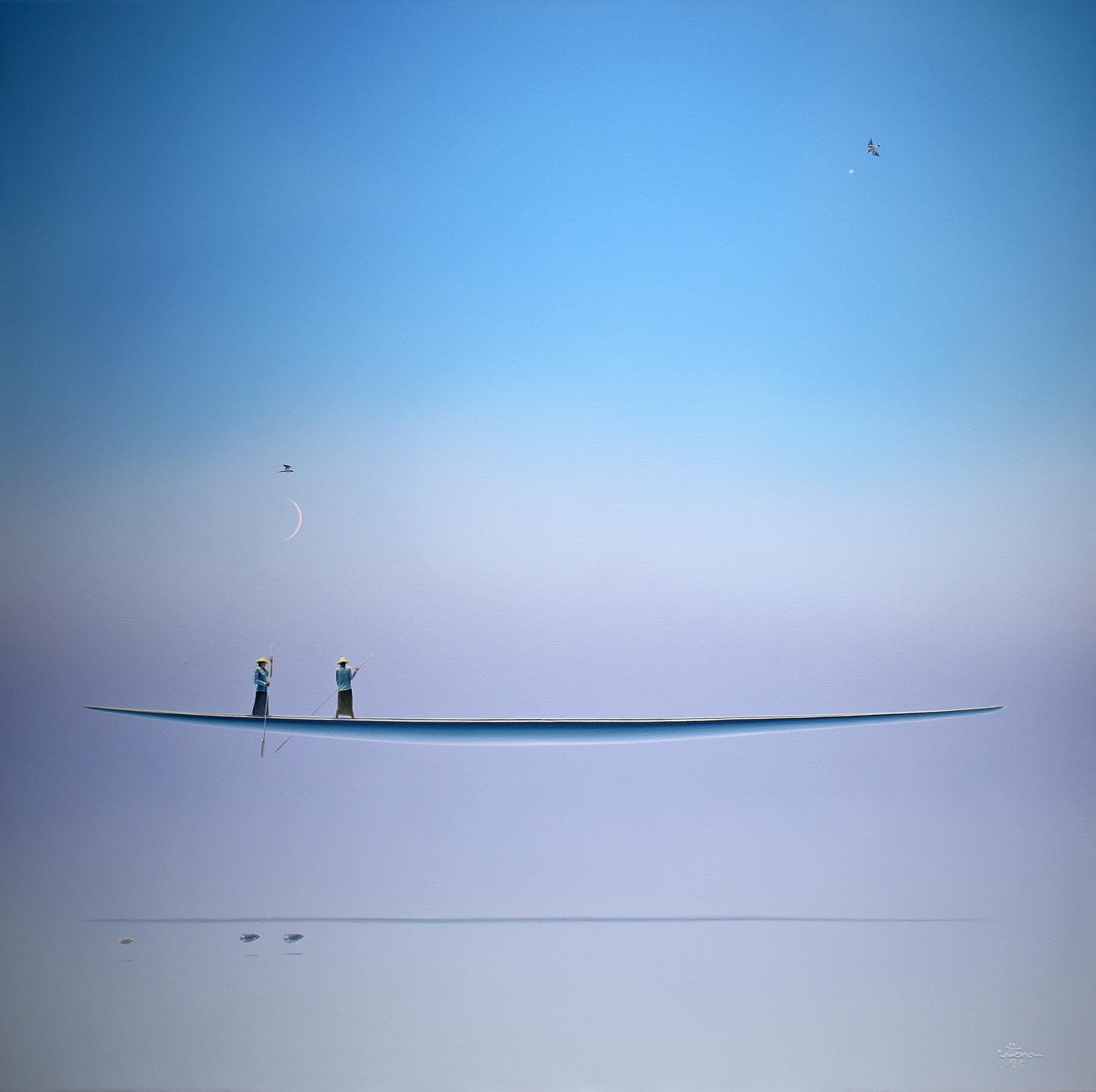 Dreamscape V92. Paesaggio acquatico Minimalismo Paesaggio tranquillo Serenità Pace in vendita 4