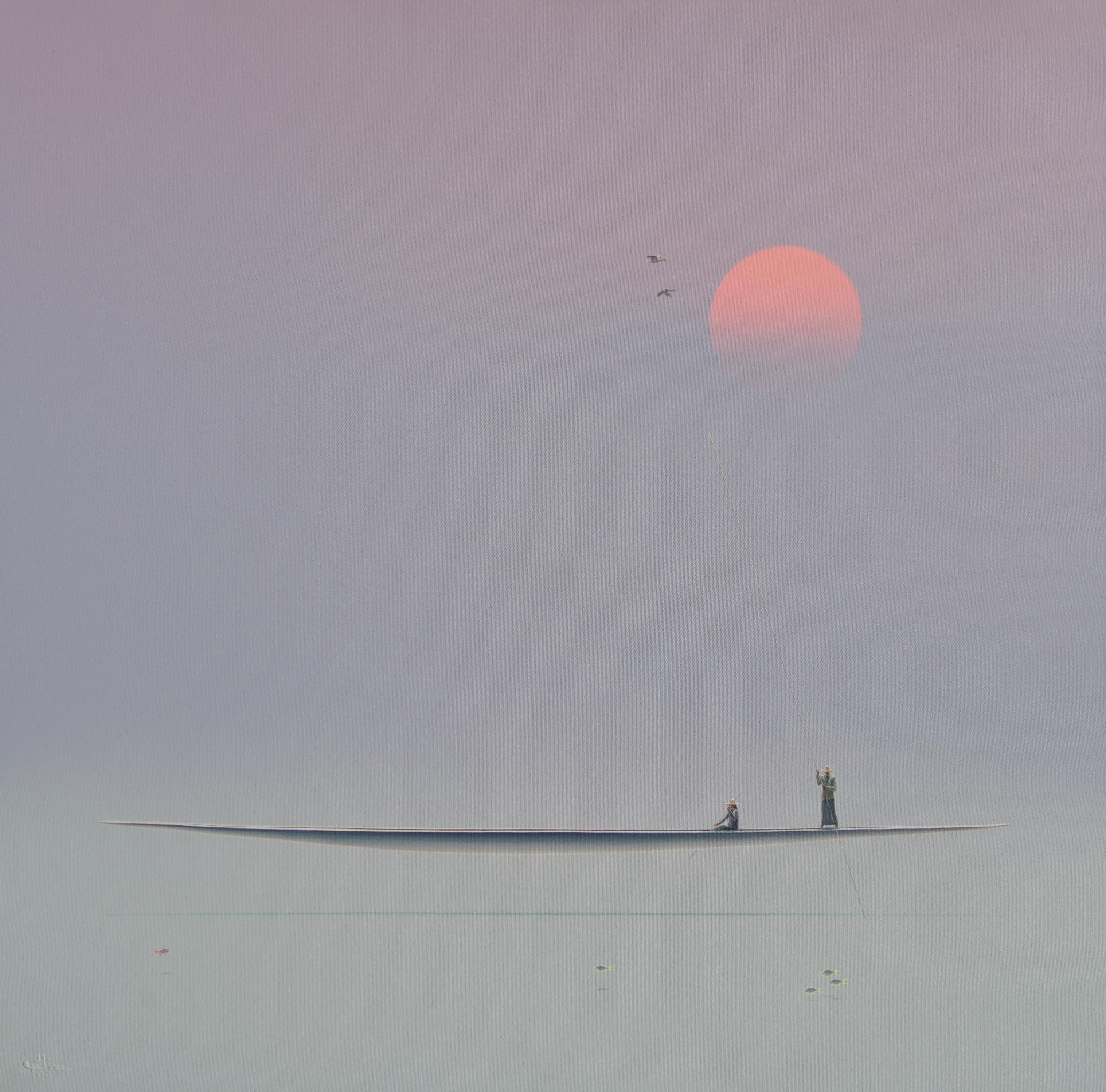 Dreamscape V93. Paysage aquatique minimaliste Scène Tranquil Serenity Peace