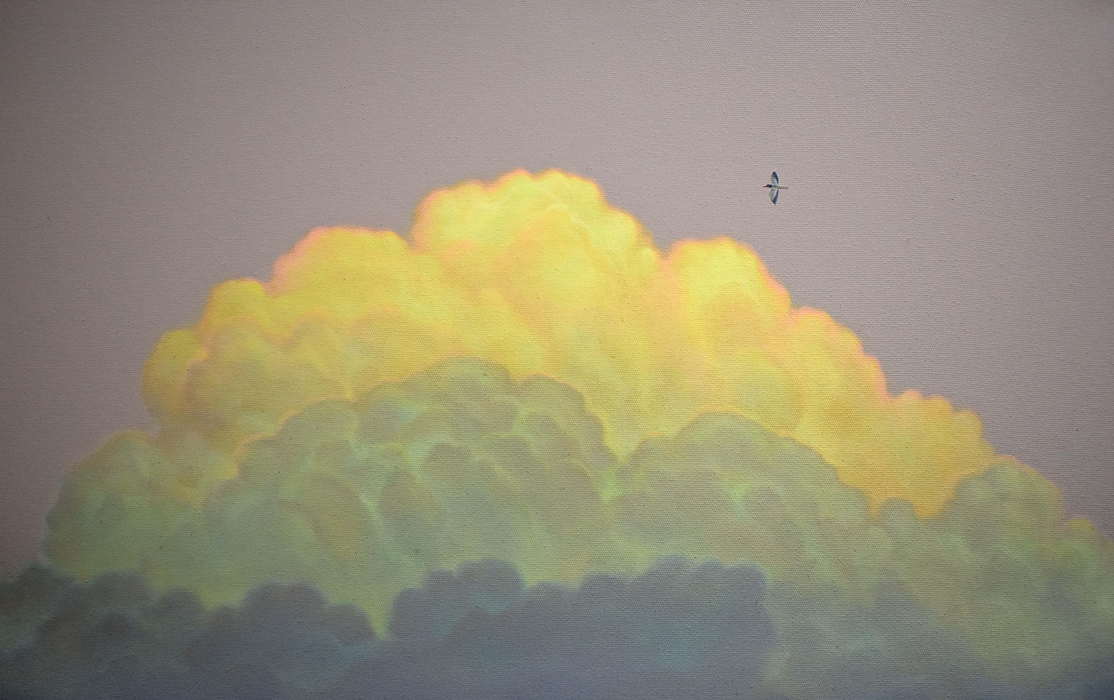 Paisaje onírico V95. Paisaje acuático Minimalismo Paisaje tranquilo Serenidad Paz - Painting Naturalista de Yuttana Chompupuen