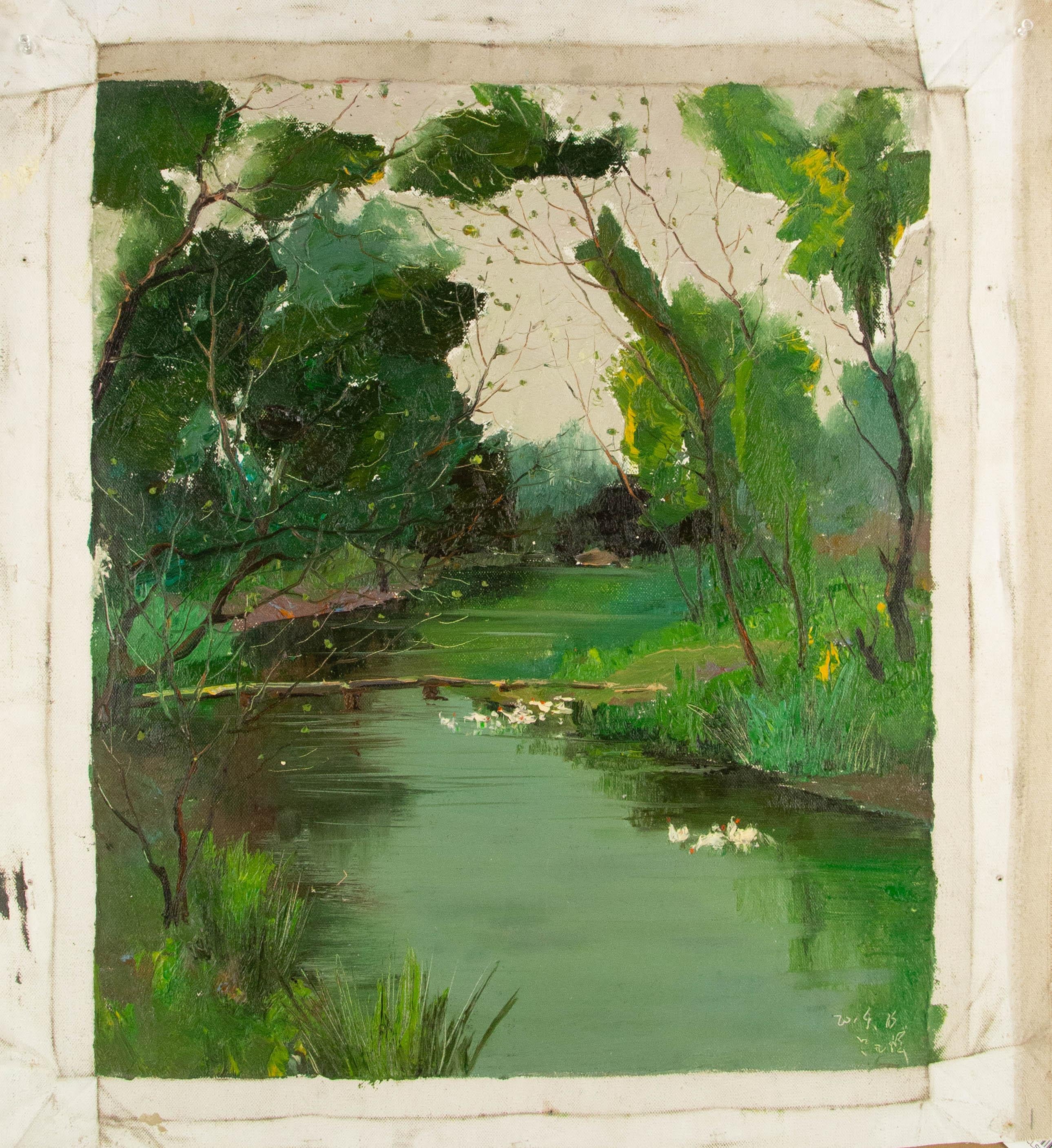 YuXiang Lv Landscape Original Oil On Canvas 