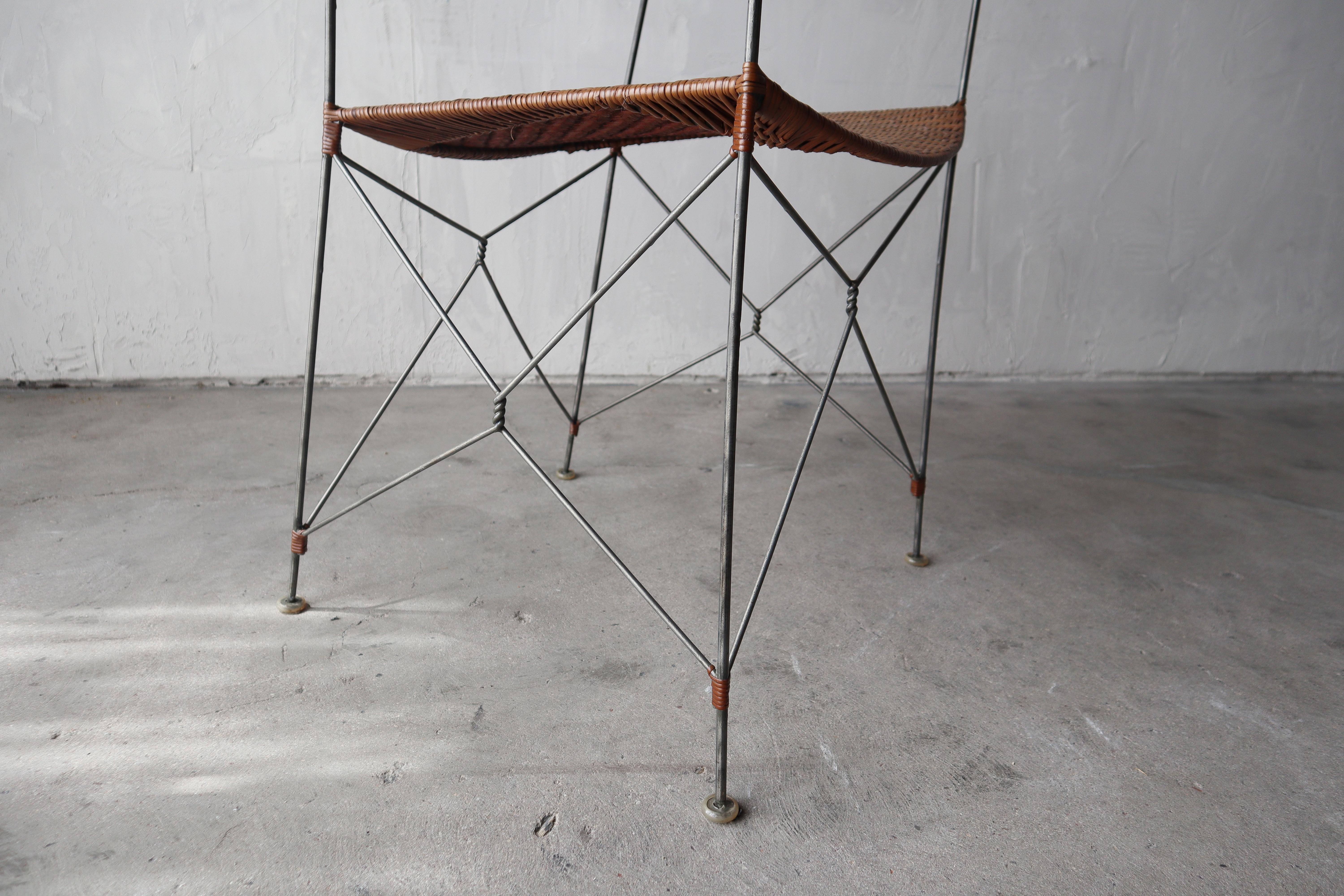 Yuzura Yamakawa Steel Wire and Rattan Dining Set 6