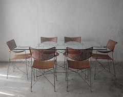 Yuzura Yamakawa Steel Wire and Rattan Dining Set