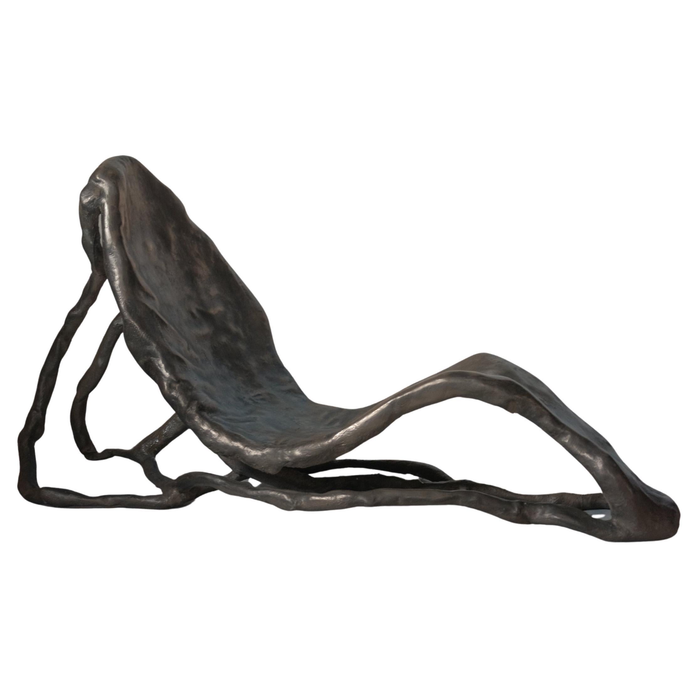 Yv, Unique Chair in Cold Casted Bronze and Fiberglass by Lucas Tyra Morten For Sale