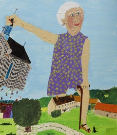 Hopfen! Yvan Gradis Zeitgenössische Kunst Naive Malerei Farbe Humor Riesenlandschaft