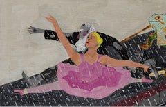 Split lesson Yvan Gradis Contemporary art painting dance humour rain iguana