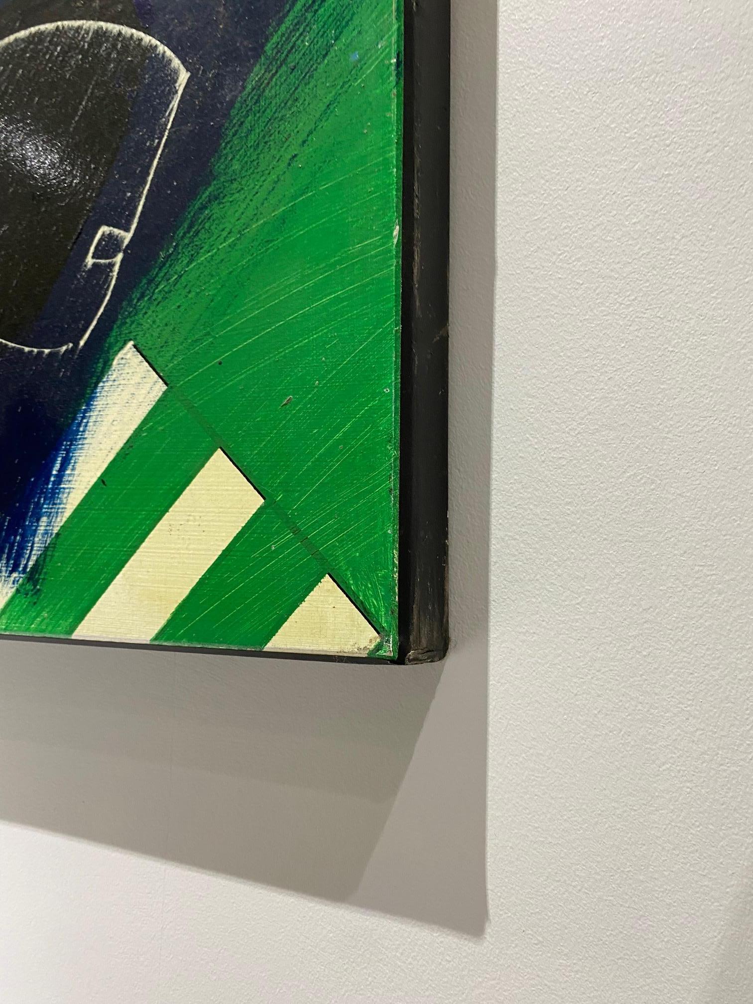Abstrakte Komposition 2 von Yvan Moscatelli - Ölfarbe auf Holz 90x110 cm im Angebot 3