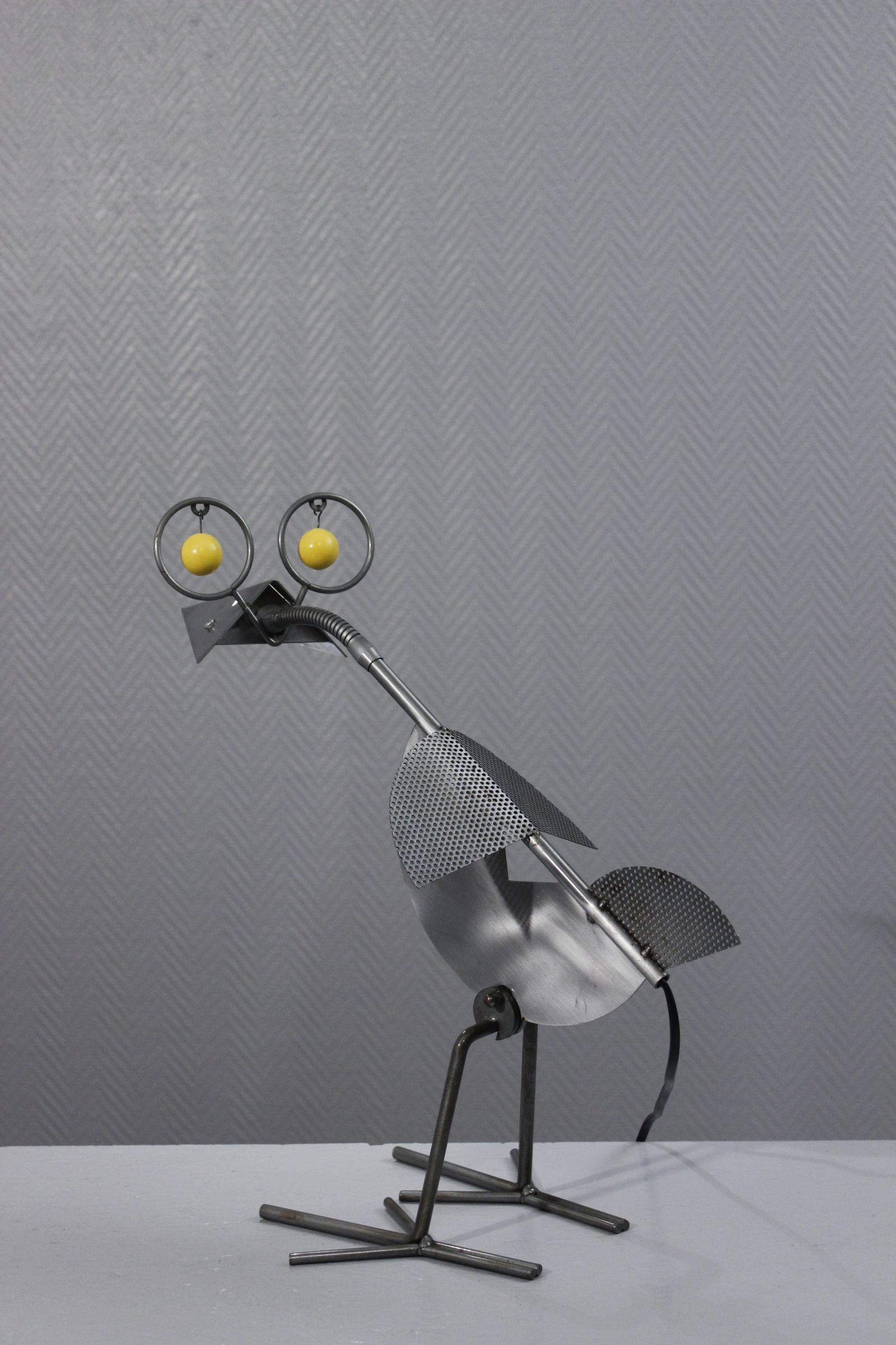 Post-Modern Yvan Pestalozzi “Lozzi” Raven lamp Birdie series 1992 ed. Lacri Italy 1995 For Sale