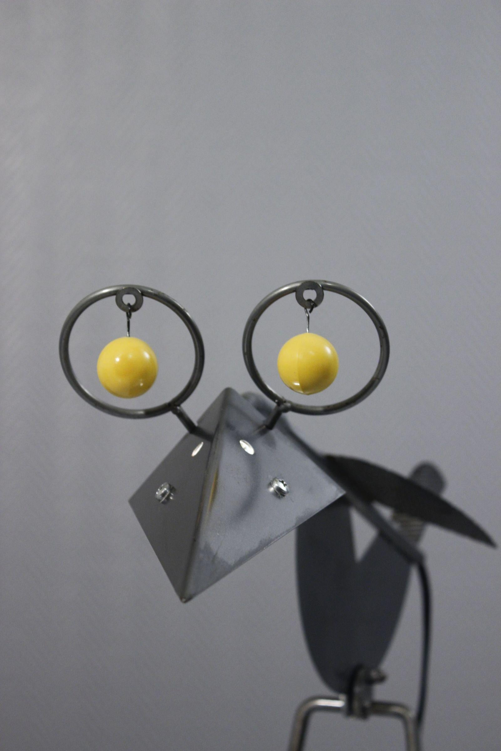 Swiss Yvan Pestalozzi “Lozzi” Raven lamp Birdie series 1992 ed. Lacri Italy 1995 For Sale