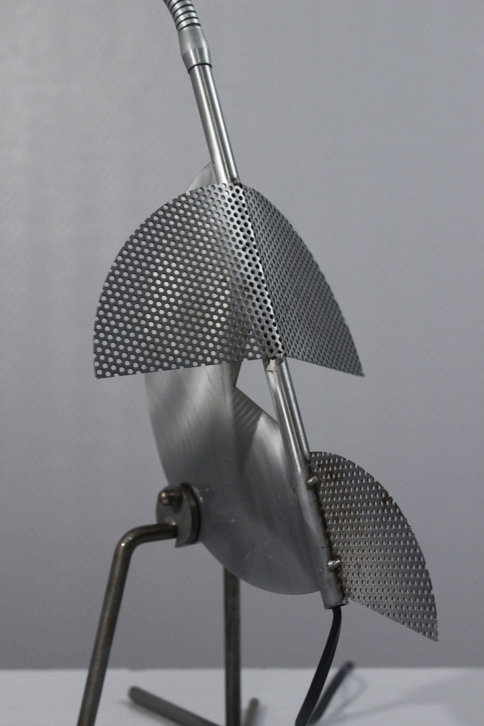 Late 20th Century Yvan Pestalozzi “Lozzi” Raven lamp Birdie series 1992 ed. Lacri Italy 1995 For Sale