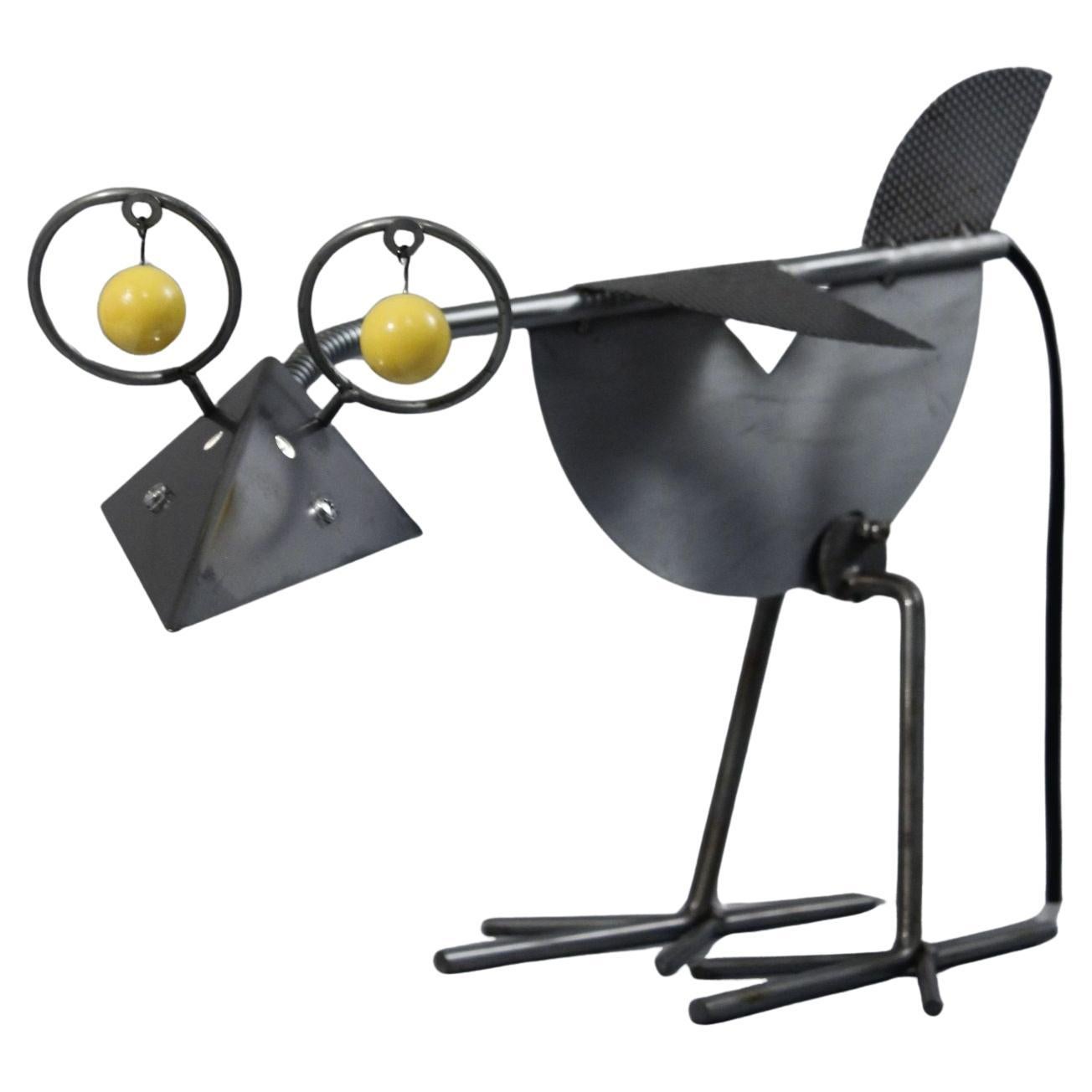 Yvan Pestalozzi “Lozzi” Raven lamp Birdie series 1992 ed. Lacri Italy 1995 For Sale