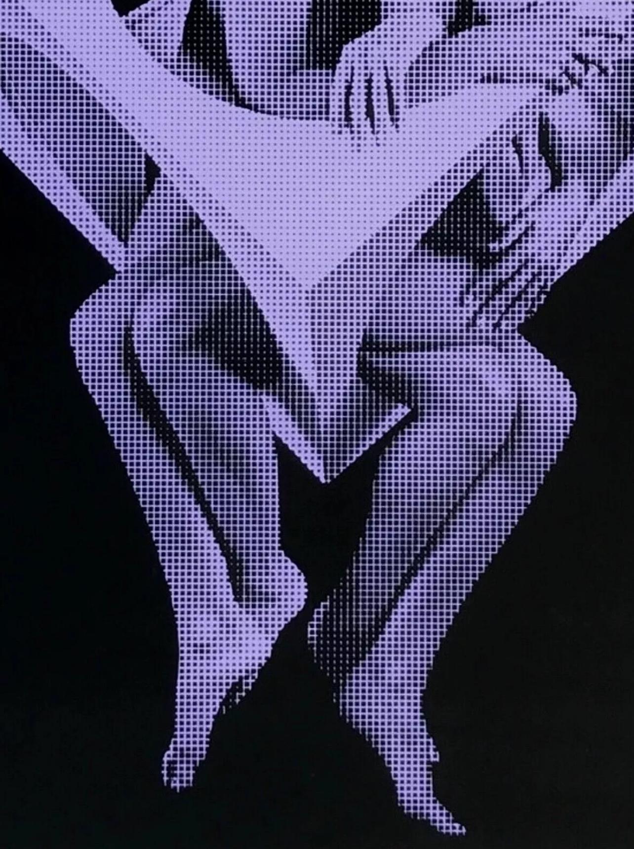 Double-Six, Yvaral - Black Portrait Print by Yvaral (Jean-Pierre Vasarely)