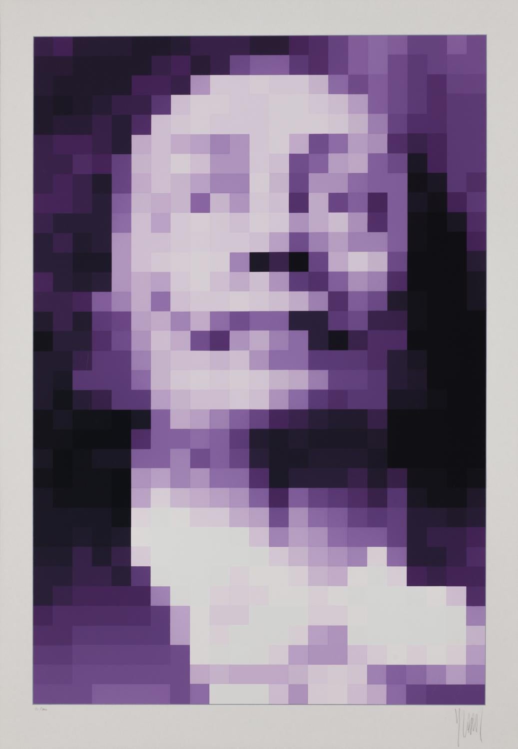Yvaral (Jean-Pierre Vasarely) Figurative Print – Gesichter von Dali #1